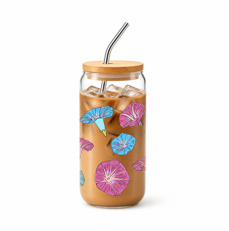 Birth Flower Glass Tumbler - Little Brush Creative