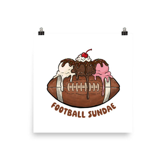 Football Sundae Print - Christine Hellman