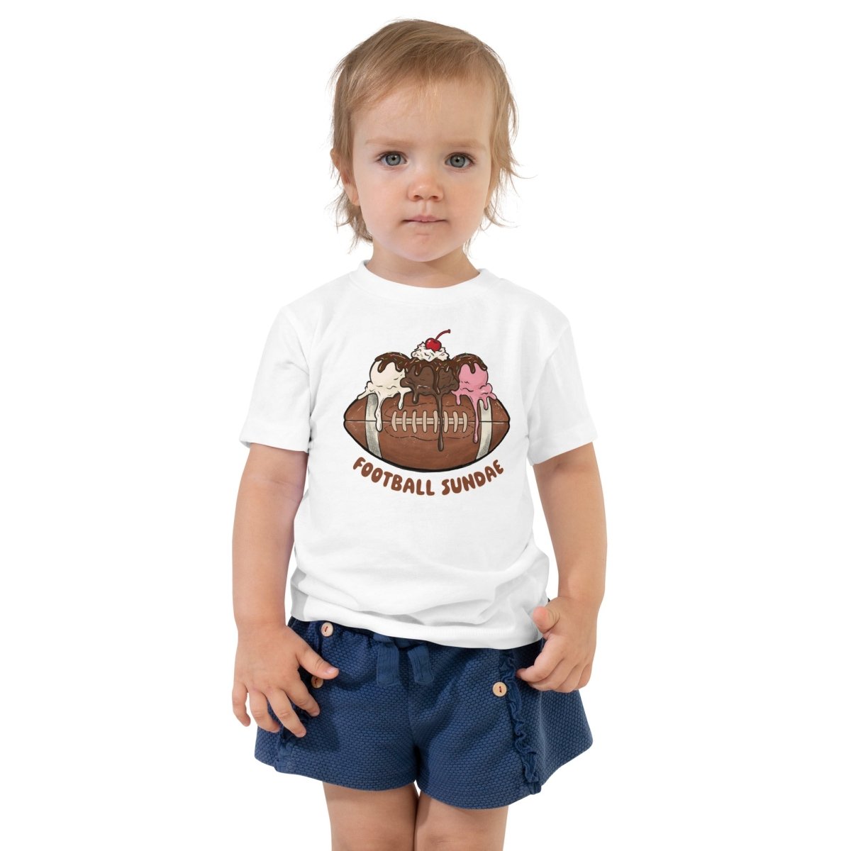 Football Sundae - Toddler Short Sleeve Tee - Christine Hellman