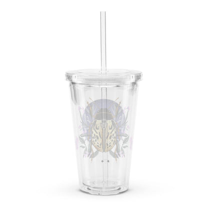 16 oz Floral Beetle Clear Plastic Tumbler - Christine Hellman