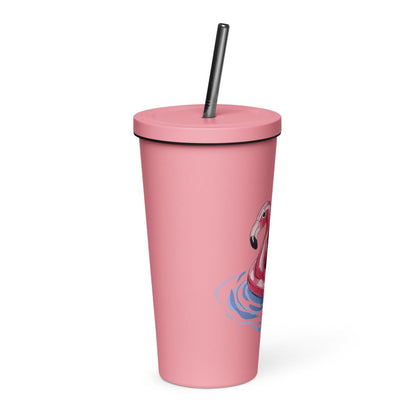 20 oz Dog Days of Summer Insulated Tumbler with Straw - Christine Hellman