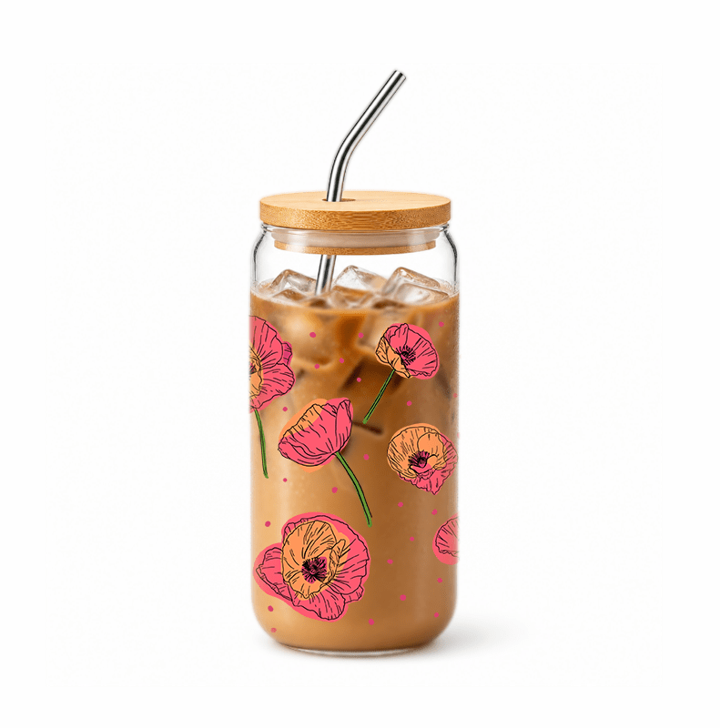 Birth Flower Glass Tumbler - Little Brush Creative