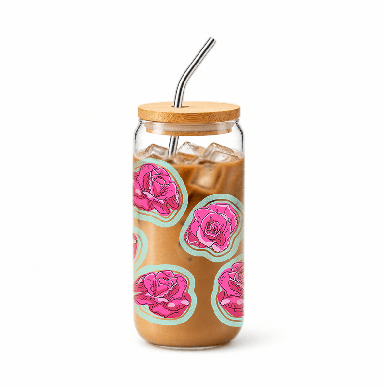 Birth Flower Glass Tumbler - Little Brush Creative