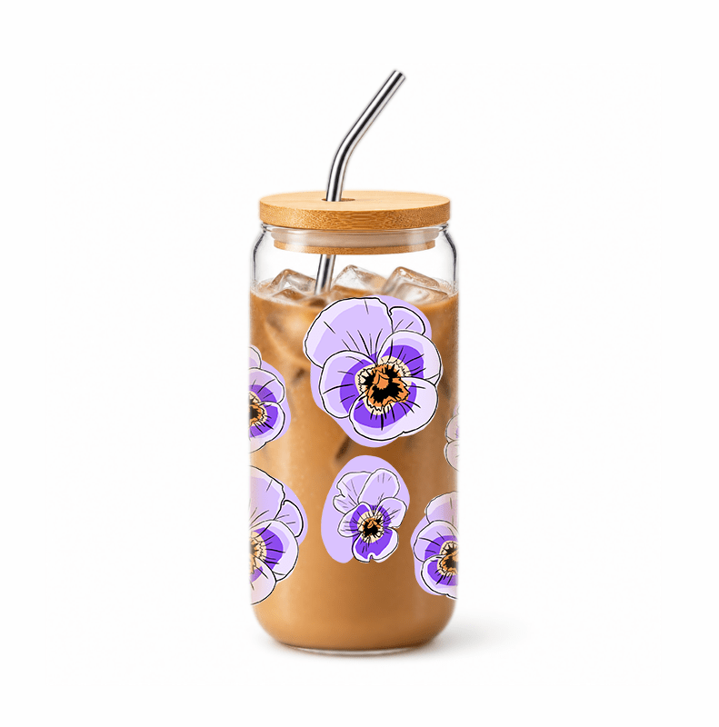 Birth Flower Glass Tumbler - Little Brush Creative