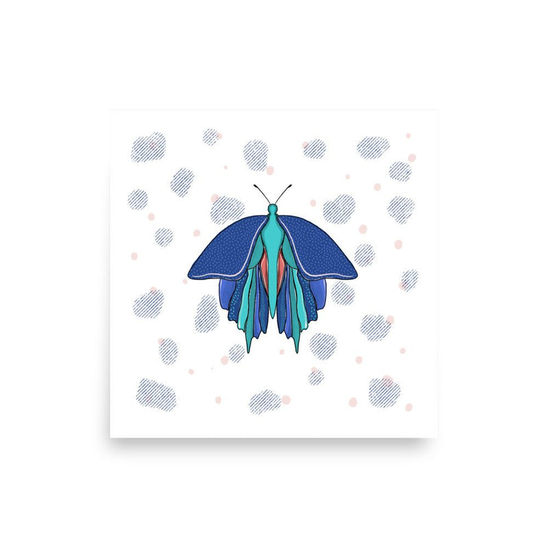 Blue Butterfly Art Print - Christine Hellman
