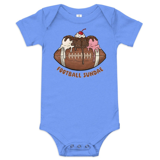 Football Sundae - Baby short sleeve one piece - Christine Hellman