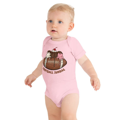 Football Sundae - Baby short sleeve one piece - Christine Hellman