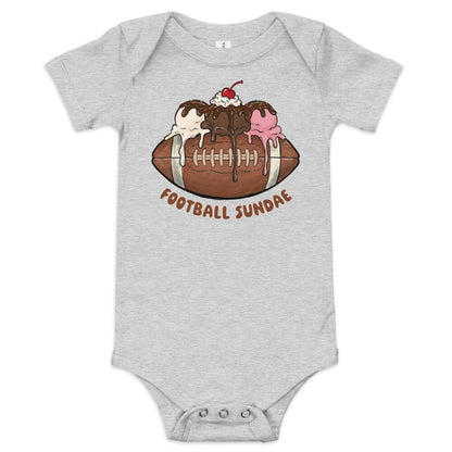 Football Sundae - Baby short sleeve one piece - Christine Hellman