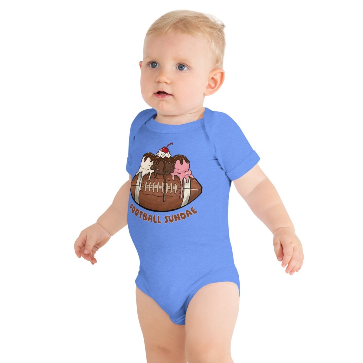 Football Sundae - Baby short sleeve one piece - Christine Hellman