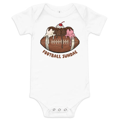 Football Sundae - Baby short sleeve one piece - Christine Hellman
