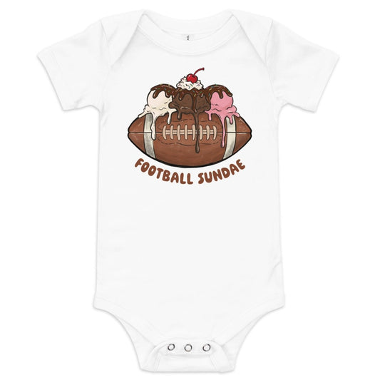 Football Sundae - Baby short sleeve one piece - Christine Hellman