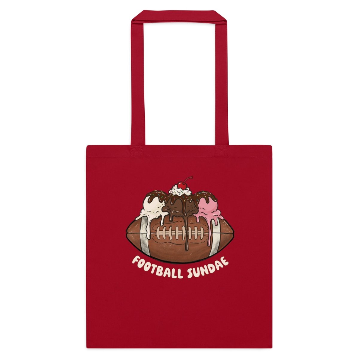 Football Sundae - Cotton Tote Bag - Christine Hellman