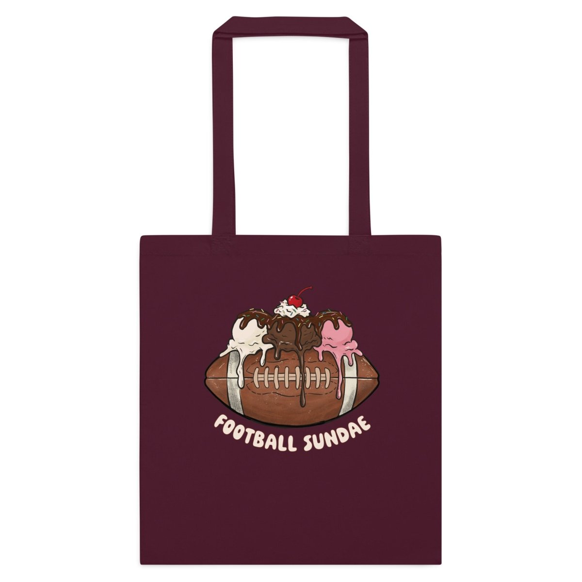 Football Sundae - Cotton Tote Bag - Christine Hellman