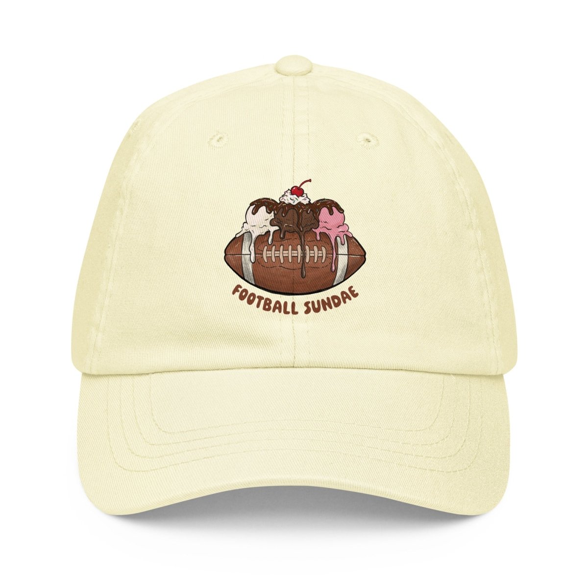 Football Sundae - Pastel Classic Baseball Hat - Christine Hellman