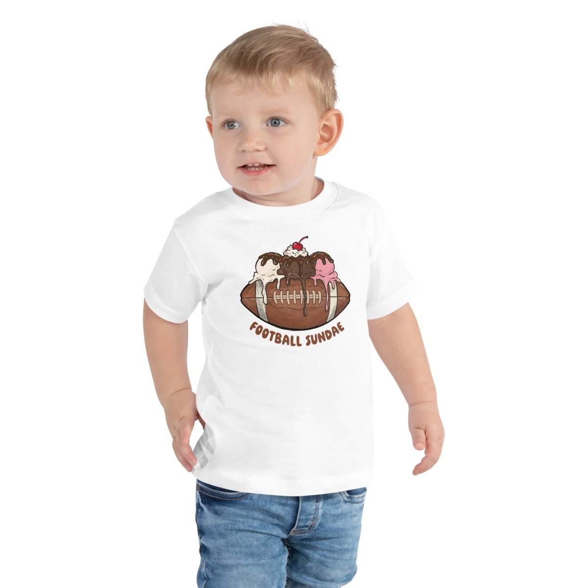 Football Sundae - Toddler Short Sleeve Tee - Christine Hellman