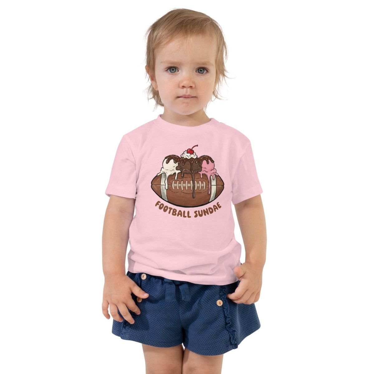 Football Sundae - Toddler Short Sleeve Tee - Christine Hellman
