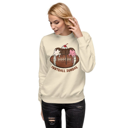 Football Sundae - Unisex Premium Sweatshirt - Christine Hellman