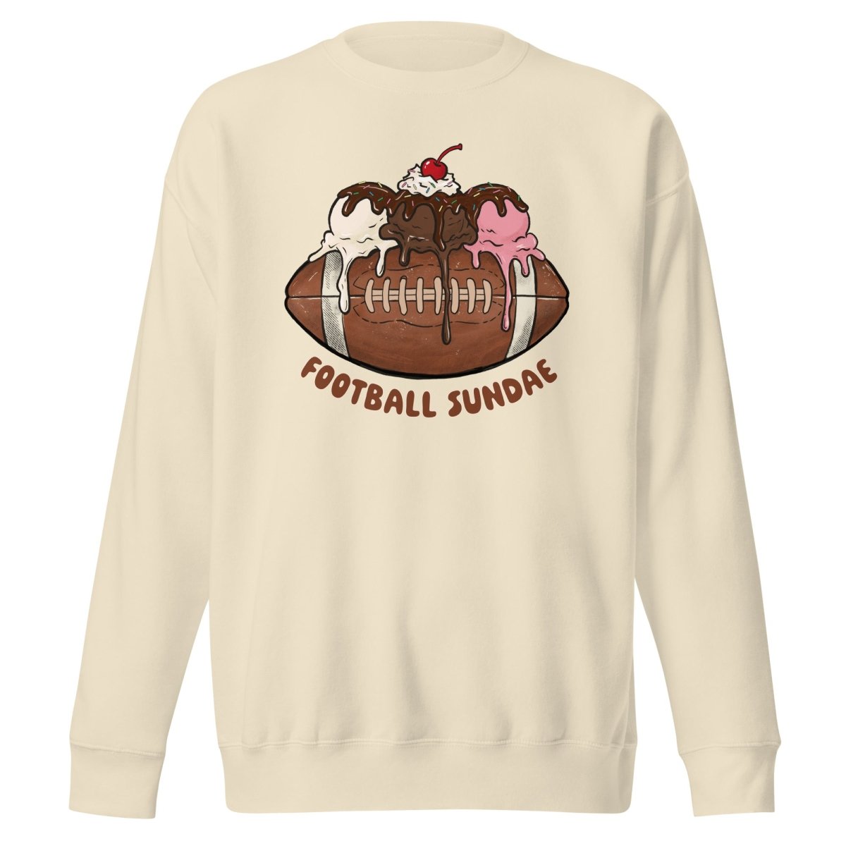 Football Sundae - Unisex Premium Sweatshirt - Christine Hellman