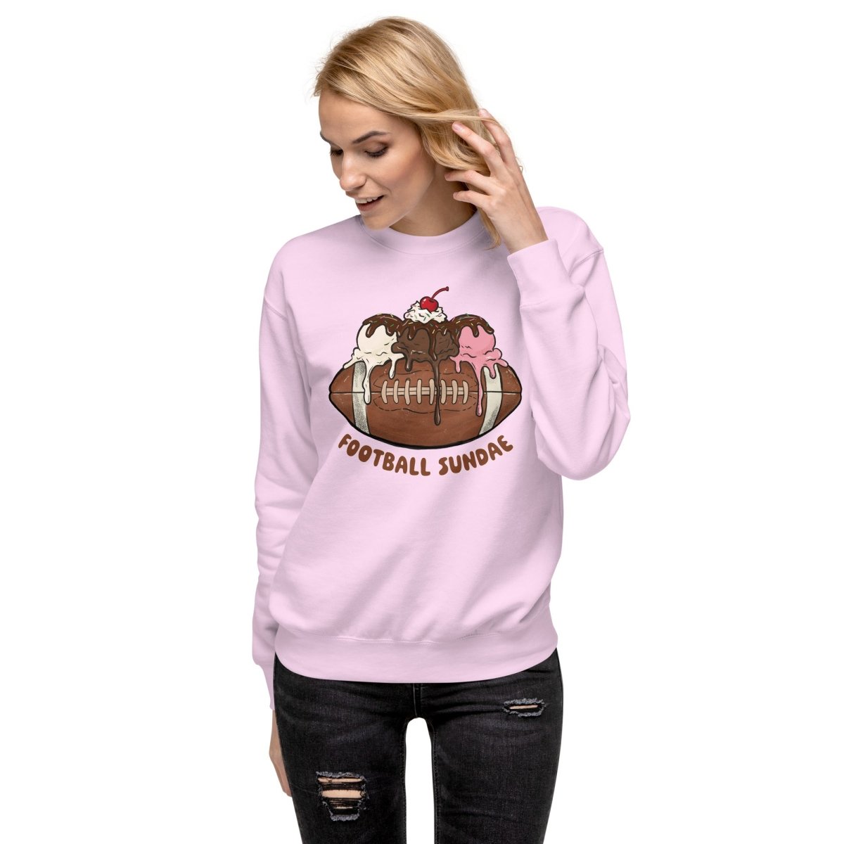 Football Sundae - Unisex Premium Sweatshirt - Christine Hellman
