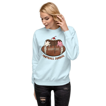 Football Sundae - Unisex Premium Sweatshirt - Christine Hellman