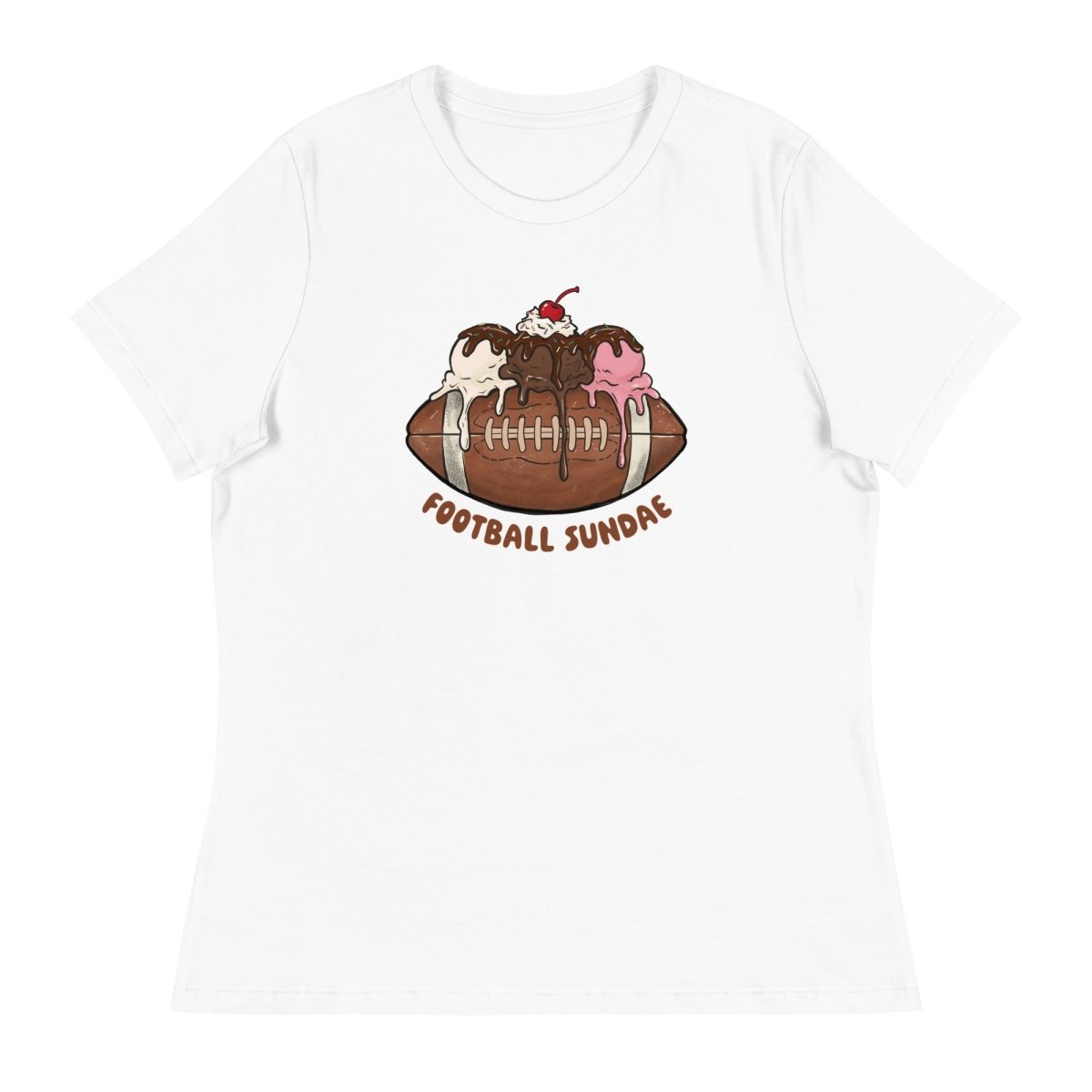 Football Sundae - Women's Relaxed T-Shirt - Christine Hellman