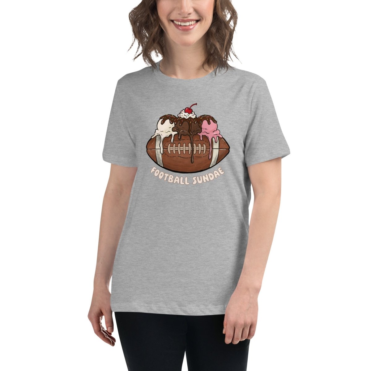 Football Sundae - Women's Relaxed T-Shirt - Christine Hellman