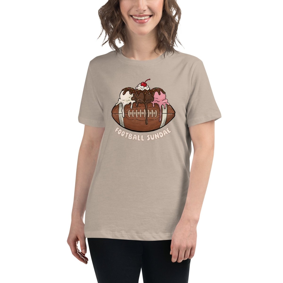 Football Sundae - Women's Relaxed T-Shirt - Christine Hellman