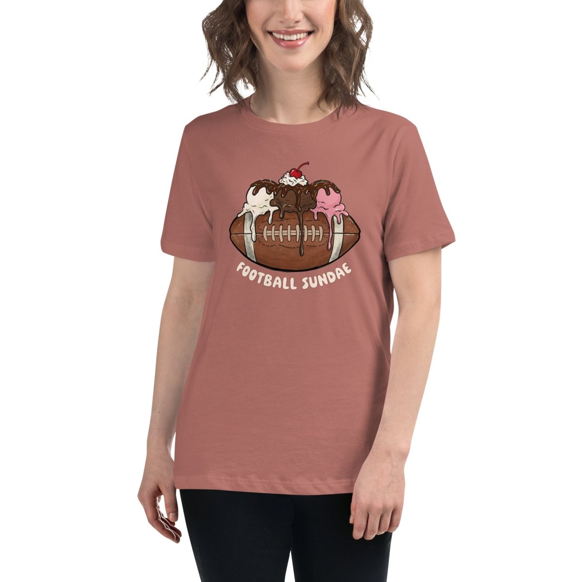 Football Sundae - Women's Relaxed T-Shirt - Christine Hellman