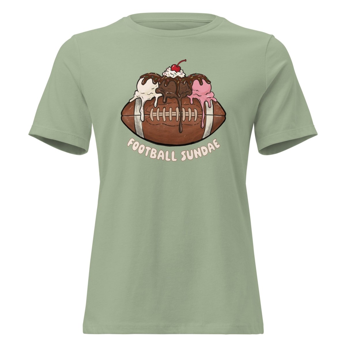 Football Sundae - Women's Relaxed T-Shirt - Christine Hellman