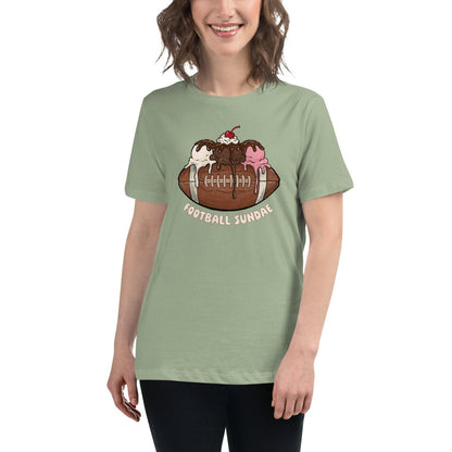 Football Sundae - Women's Relaxed T-Shirt - Christine Hellman