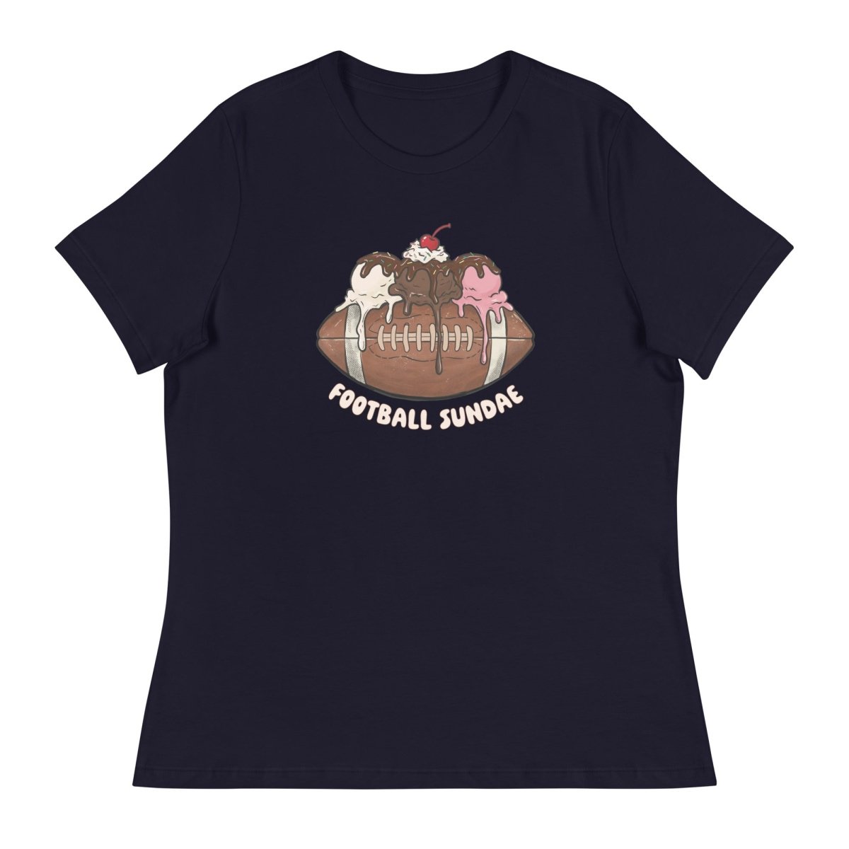 Football Sundae - Women's Relaxed T-Shirt - Christine Hellman