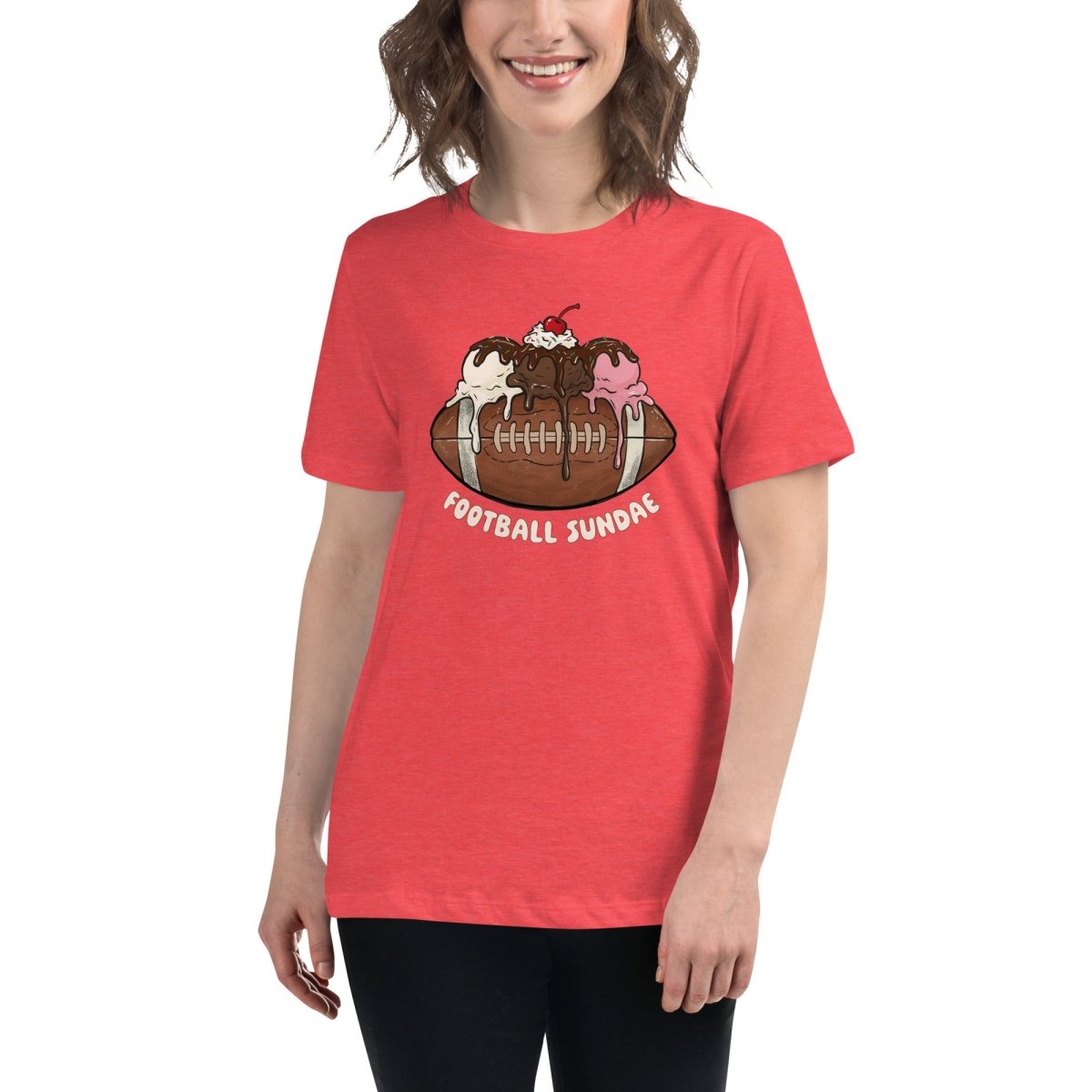 Football Sundae - Women's Relaxed T-Shirt - Christine Hellman