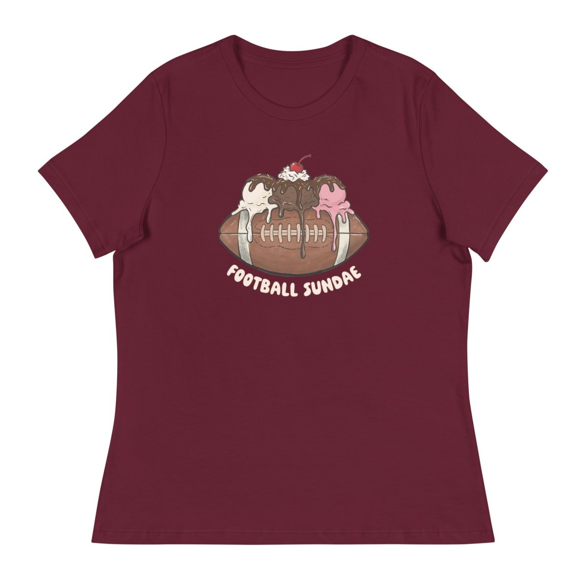 Football Sundae - Women's Relaxed T-Shirt - Christine Hellman