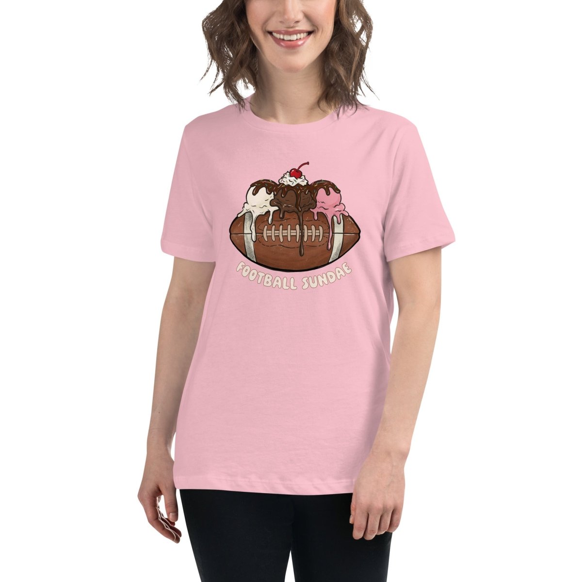Football Sundae - Women's Relaxed T-Shirt - Christine Hellman