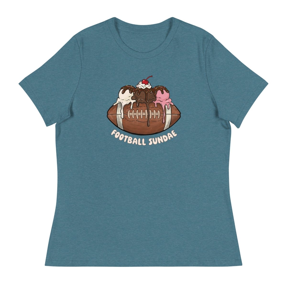 Football Sundae - Women's Relaxed T-Shirt - Christine Hellman