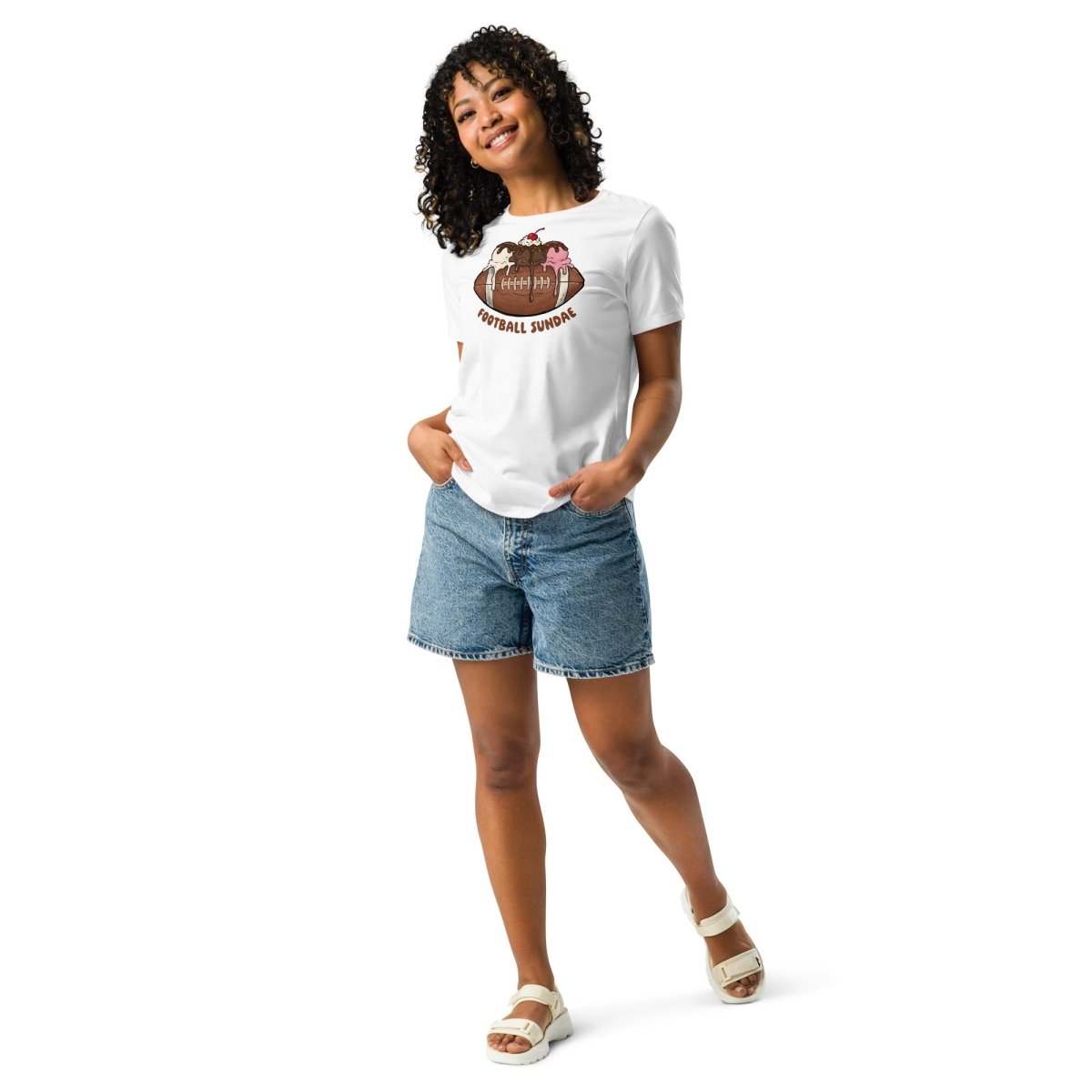 Football Sundae - Women's Relaxed T-Shirt - Christine Hellman